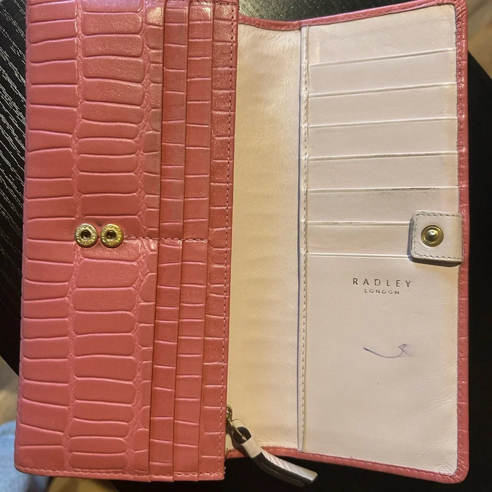 Radley Pink Croc-Embossed Wallet - Picture 2 of 4